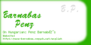 barnabas penz business card